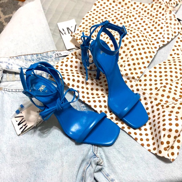 Zara heeled leather tie sandals - Picture 15 of 15